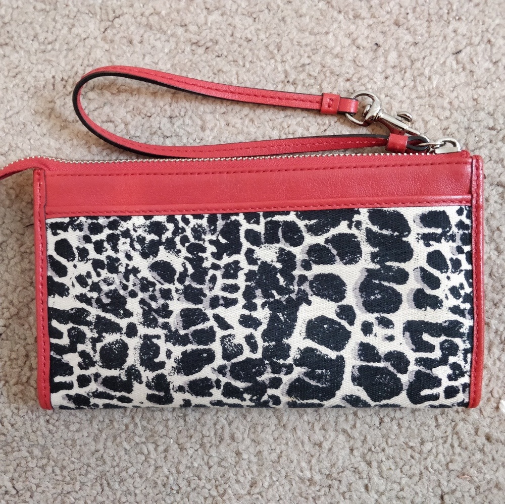 Red And Snakeskin Print Cluth (Like New) - image 2